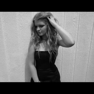 White House black market strapless dress